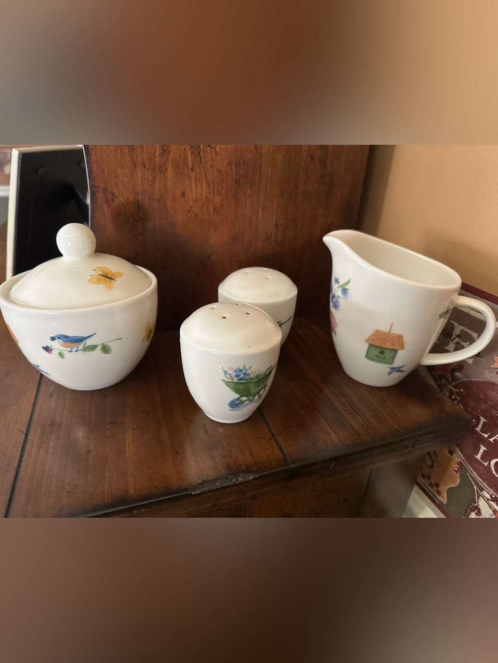 Pfaltzgraff Cream/Sugar set and Salt/Pepper set